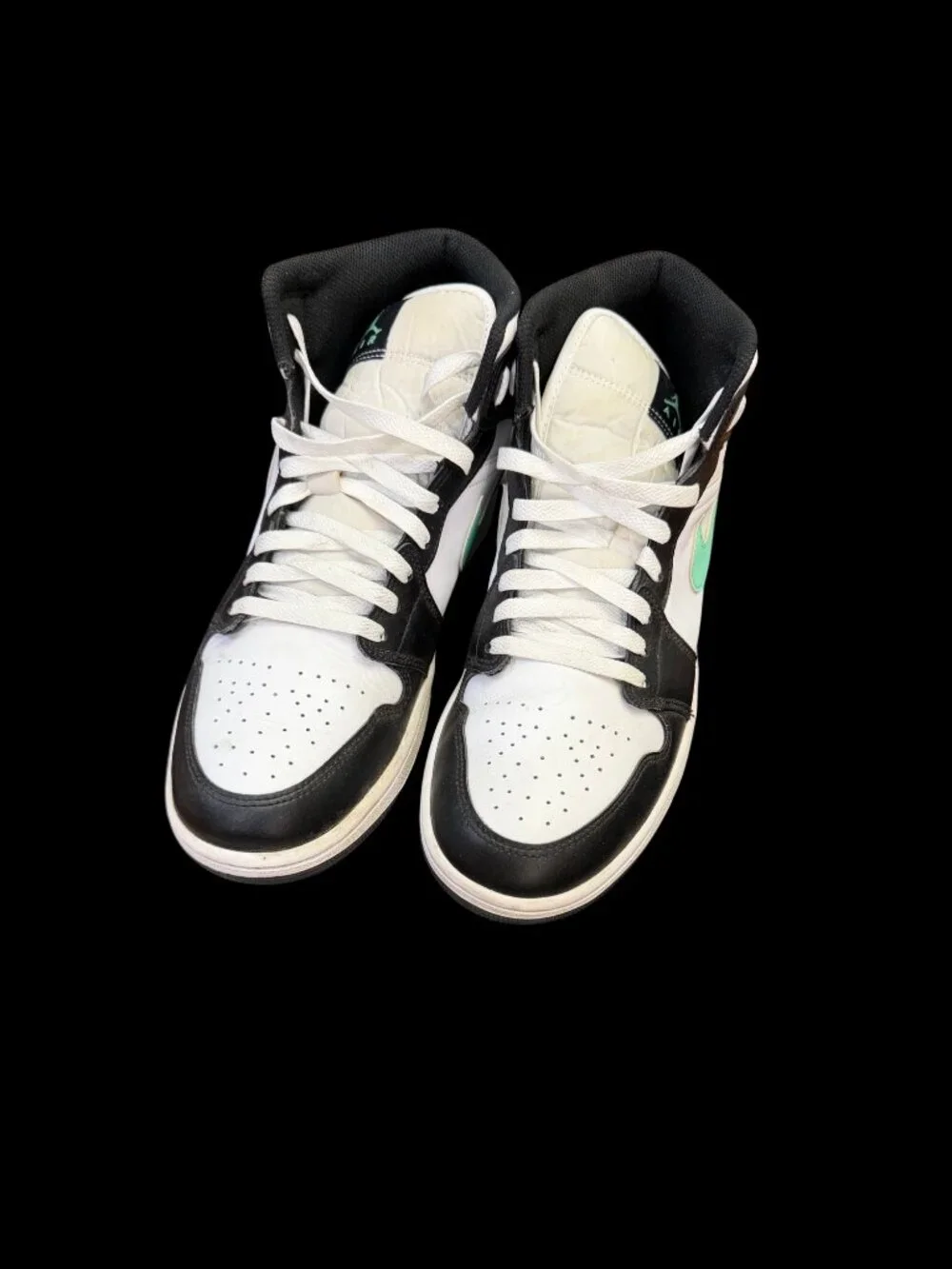 Air Jordan 1 Mid ‘Green Glow’ White/Black/Mint - Men’s Size 10.5